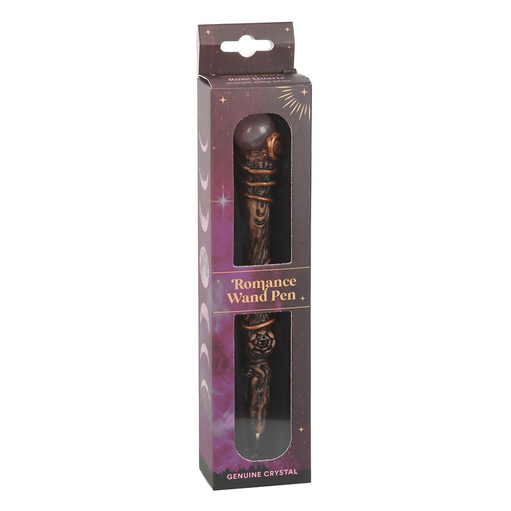 Something Different - Romance Rose Quartz Crystal Wand Pen - Multicolours